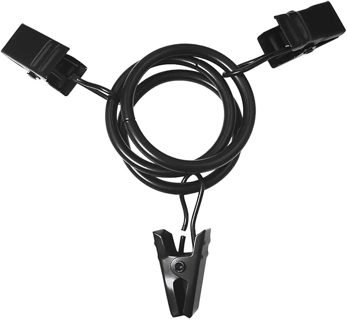 100 Pack Curtain Rings with Clips, Curtain Clip Rings Hooks, Bow Hanger Clips for Hanging Drapery Drapes Bows, Ring 1 inch Interior Diameter, Fits up to 5/8" Rod, Black