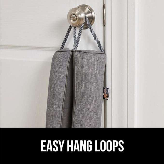 GORILLA GRIP Door Draft Stopper for Bottom of Doors, Sweep Weather Stripping Seal Noise, Cold Air Blocker, Soundproofing, Warmth Sealer, Easy Install Gap Filler, Home Essentials, 36 Inch, Gray