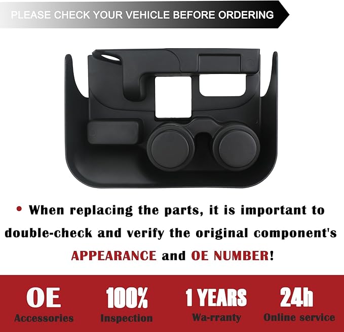 Cup Holder Attachment for Center Console | Compatible with 2003-2012 Dodge Ram 1500 2500 3500 Truck | Replaces SS281AZAA Front Seat Add-On Cupholder Tray Insert