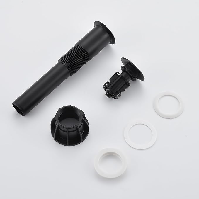 Vessel Sink Drain Without Overflow, Plastic Bathroom Pop up Sink Drain Fit for 1 3/4 Inch Vessel Sink, Built-in Anti Clogging Sink Stopper, Oil Rubbed Bronze