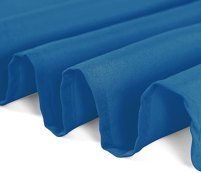Cupuamon 60 inch Round Tablecloth Washable Polyester Table Cloth Decorative Table Cover for Wedding Party Dining Banquet（60 inch,Mediterranean Blue）
