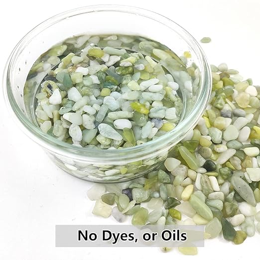 YISZM 10LB Succulent and Cactus Jade Pebbles, 3/8 Inch Natural Decorative Polished Stones, River Rocks for Indoor Plants, Vases, Planters and Outdoor Gardening