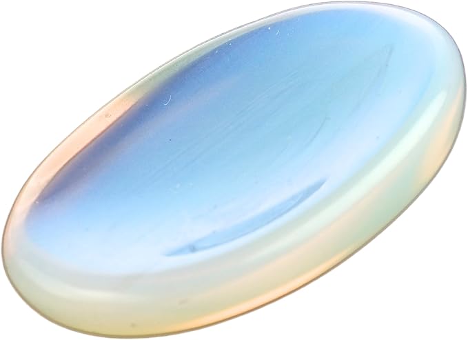 Opalite Worry Stones – Crystal Thumb Worry Stones for Anxiety, Stress – Relaxing and Soothing Balance Stones for Meditation, Stress Relief – Healing Stones and Crystals for Men and Women