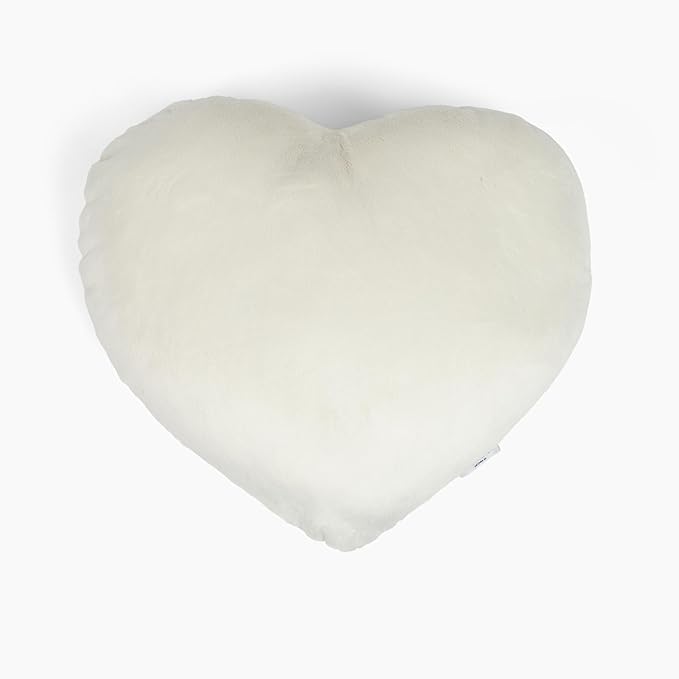 HUGIMALS Heart to Hug Pillow in Ivory | 5 lb Cozy Weighted Pillow for Self Care Ultra Soft Sensory Heart Shaped Pillow for Comfort, Relaxation, Sleep - Thoughtful Gift for Adults and Teens