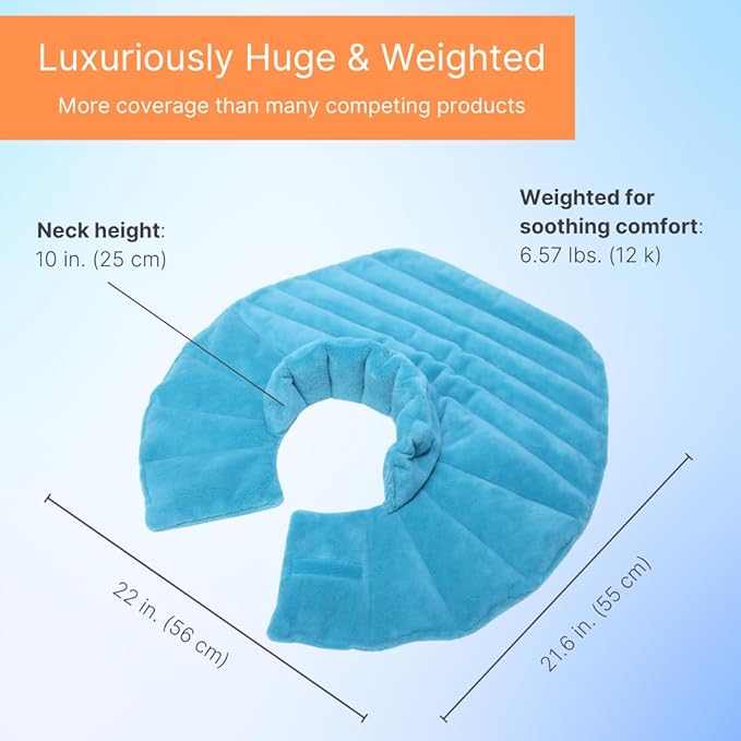 NatraCure Microwave Heating Pad for Neck, Shoulders and Back - Heated Wrap & Microwavable Warmer Moist Heating Pad with SmartBead Technology - Physical Therapy FSA, HSA, Spa Gifts - 1PK