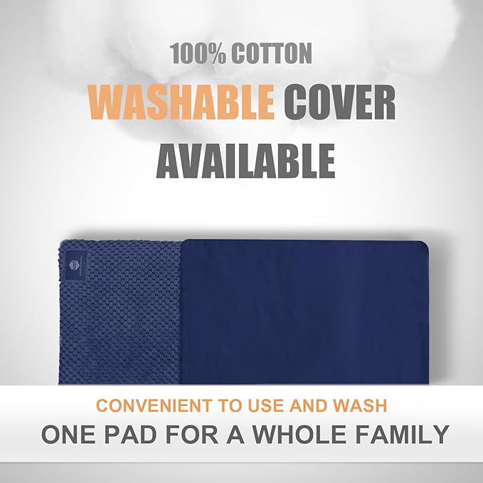 UNCN Wide Microwave Heating pad with Washable Cover 9.5 x 16in Microwavable Hot Pad for Neck Shoulder, Cramps, Back Cordless Warm Compress Weighted Moist Heat Pack for Aches, Unscented