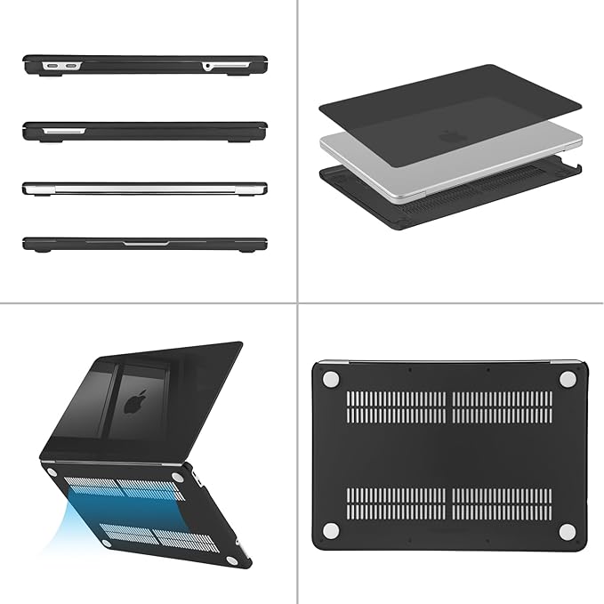 MOSISO Compatible with MacBook Neo Case 13 inch 2026 Release Model A3404 with A18 Pro Chip, 4 in 1 Kit Precision Fit Crack & Scratch Resistant Protective Hard Shell Case Cover, Crystal Black