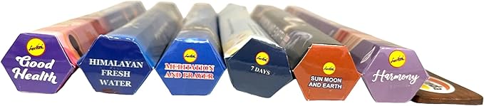 Sreevani Incense Sticks Variety Pack #17 and Incense Stick Holder Bundle Gift Set with 6 Meditation Fragrances