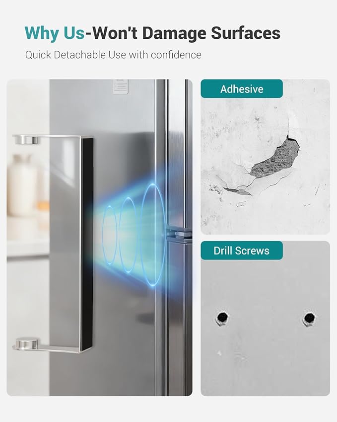 Magnetic Paper Towel Holder for Fridge, Silver Paper Towel Holder for Kitchen, Strong Magnet for Refrigerator, RV, Garage, BBQ, No Drilling, Kitchen & Bathroom Organizers and Storage