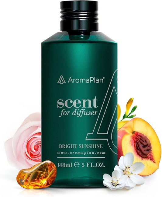 AromaPlan Hotel Scents Bright Sunshine 5 Fl Oz (148ml), Home Luxury Aroma & Hotel Fragrance Diffuser Oil- Hotel Diffuser Oil for Aromatherapy- USA Made, Bigger Bottle, Bolder Aroma & Longer Lasting