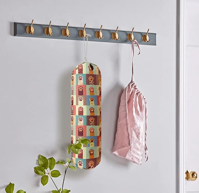 Cat Pattern Grocery Bags Holder Organizer For Shopping Bags, Wall Mount Plastic Bags Storage Container Dispensers, Pet Lovers Home Kitchen Gifts For Women, Family, Friends, Cat Dad, Cat Mom