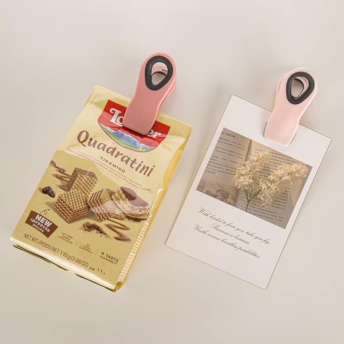 Pink Magnetic Food Clips (8pcs) - Chip, Bag & Food Clips