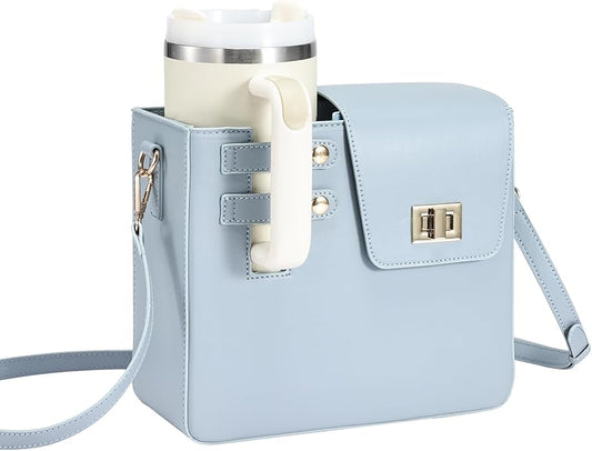 Outdoor Portable Crossbody Water Cup Purse Bag Water Bottle Carrier Bag with Phone Pocket Tumbler Carrier with Strap
