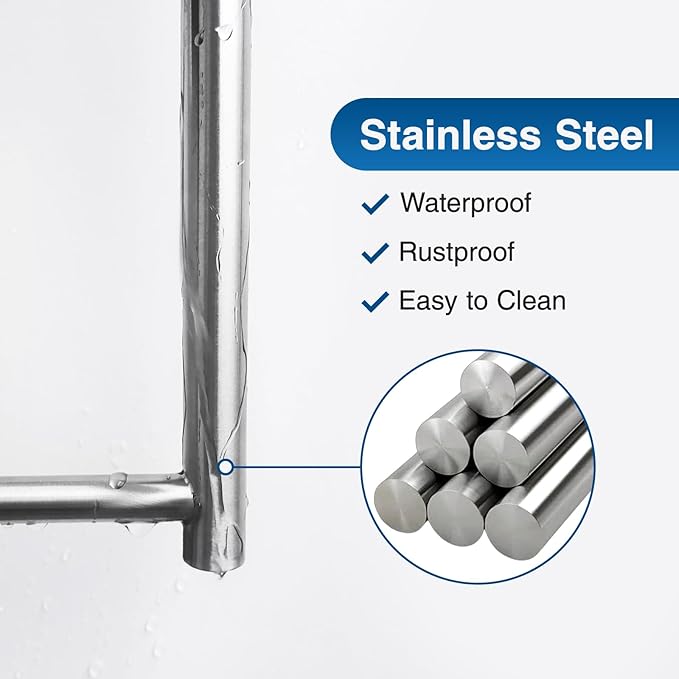 Paper Towel Holder - Self-Adhesive or Drilling, Brushed Nickel Wall Mounted Rack - SUS304 Stainless Steel Kitchen Roll Holder Under Cabinet (2 Pack)