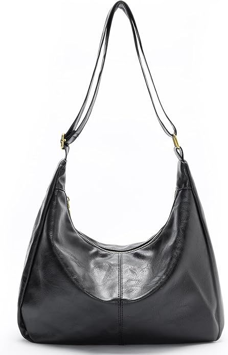 celestina Hobo Bags for Women, Ultra Soft Foldable Vegan Leather Shoulder Handbag, Stylish Slouchy Tote Purses