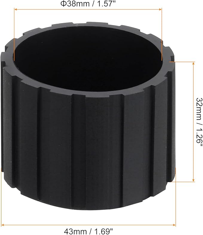 uxcell 8Pcs Chair Leg Tips Caps, 1-1/2" PVC Non-Slip Feet End Caps Cover, Round Chair Leg Floor Protectors for Furniture, Black