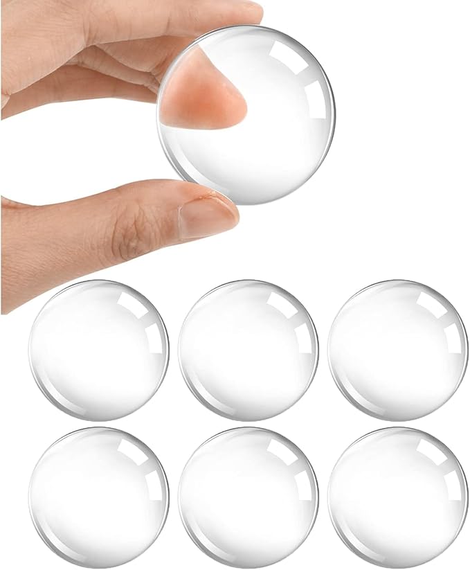 Door Stoppers for Wall, Etybetopstar 6-Pack 1.57" Rubber Door Knob Wall Protectors, Strong Self-Adhesive Door Bumpers for Wall, Quiet & Shock-Absorbing Door Handle Stopper, Clear