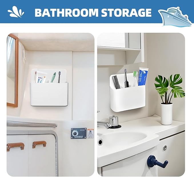 Magnetic Toothbrush Holder for Cruise Essentials, Wall Mounted Organizer for Caribbean/Alaska Cruise Essentials, Cruise Ship Essentials and Must Haves