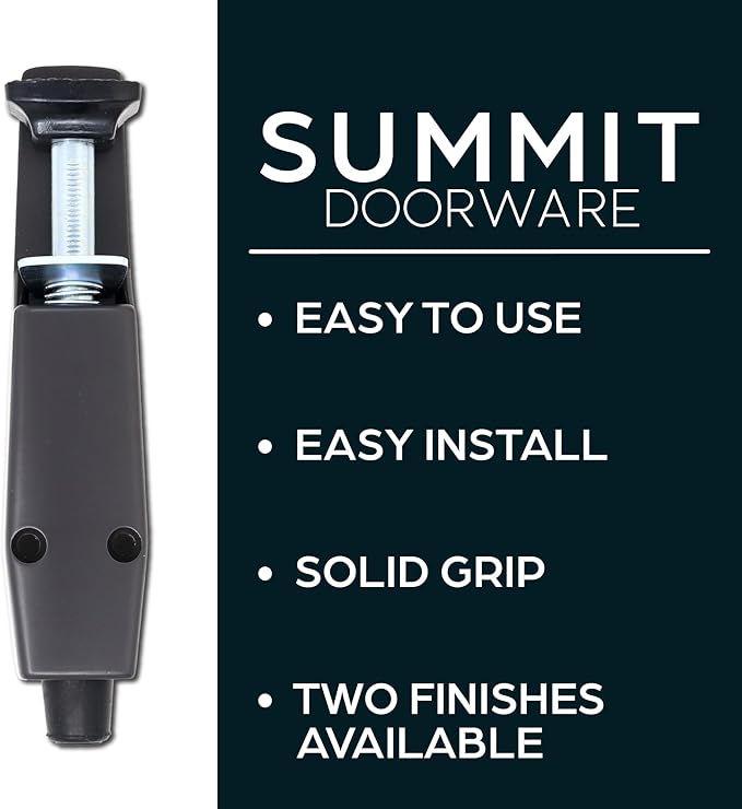 Heavy Duty Spring Loaded Step Down Door Stopper - Door Holder Ideal for Residential & Commercial Use - Duronotic Finish