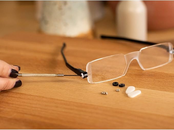 11pc Universal Compact Eye Glasses Repair Kit Case for Fixing All Kinds of Broken Glasses