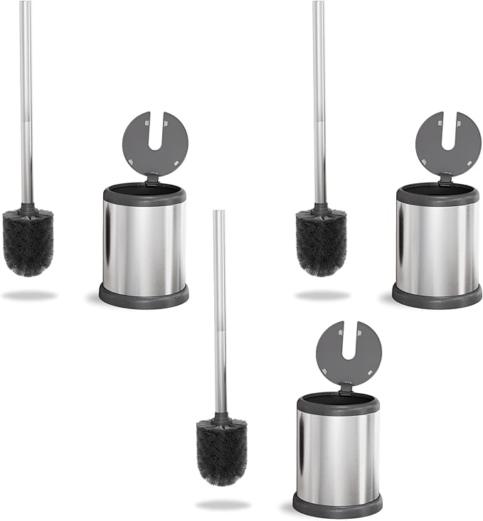 ToiletTree Products Deluxe Toilet Brush with Lid, 3 Pack