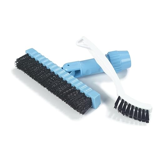 SPARTA Flo-Pac Grout Brush Detail Crevice Brush, Firm Chemical-Resistant Nylon Bristles with Angled Ergonomic Handle, Hanging Holes for Tile, Grout, Corners, Boxes, 8 Inches, White (Pack of 24)