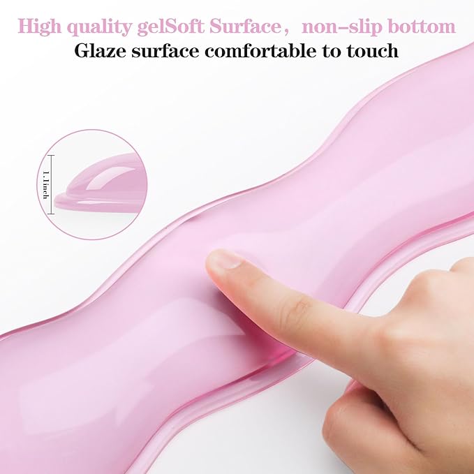 ABRONDA Gel Wrist Rest for Keyboard and Mouse, Wrist Rest for Keyboard, Mouse Wrist Support, Pain Relief, Cool Touch, Non-Skid, Keyboard Wrist pad