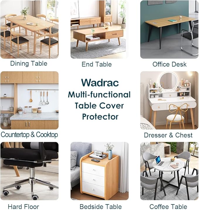 30x46 in Clear PVC Office Desk Pad for Computer Vinyl Glass Table Protector for Dining Room Night Table Mouse Pad Blotter Desk Writing Surface Protection Mat for Office Home Waterproof Easy Clean