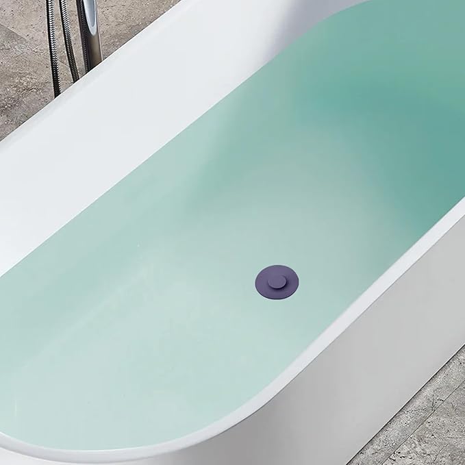 Bathtub Stopper 2pcs Sink Stopper Tub Plug Bathroom Shower Drain Plug Silicone Bathtub Drain Plug Tub Drain Stopper Washbasin Stopper