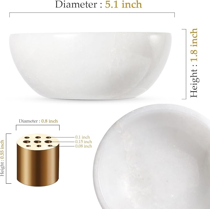 Koville African Natural Marble Incense Holder, Incense Holders for Sticks, Sturdy Incense Burner Ideal for Meditation and Relaxing, Easy to Clean(Namib Fantasy)