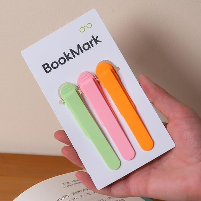 9Pcs Automatic Smart Bookmark, Book Marks for Reading Women Men Kids Book Lovers, Silicone Auto Book Mark Bookmarks for Reading, Unique Book Marker Bookmark Clip Page Holder Accessories