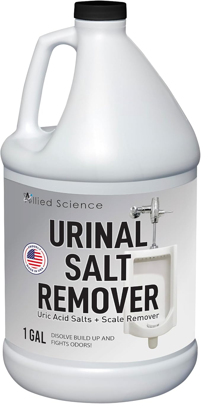 Allied Science Urinal Salt Remover - Uric Acid Salts Scale Remover Unclogs Urinals and Removes Uric Acid Odors - 8 Gallons