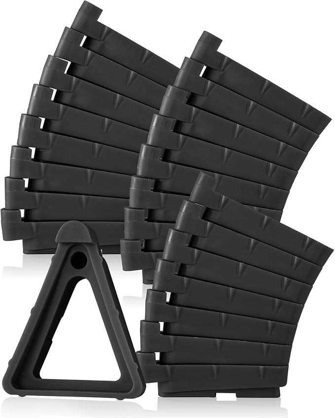 FantasyLife Pot Feet for Outdoor Planters, Invisible Breathable Plant Risers, Moisture-Proof Pot Stands Toes Lifters for Heavy Plants, Stackable Planter Feet for Indoor Outdoor (24pc Black, Small)