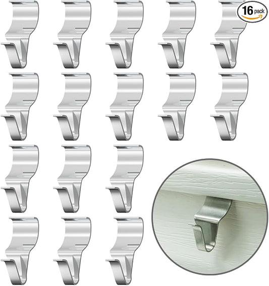 Stainless Steel Siding Hangers, Set of 16, Heavy Duty, Rust-Resistant, Low Profile, Hold Up to 12Lbs, No Drill Siding Clips for Horizontal Vinyl Siding (16)
