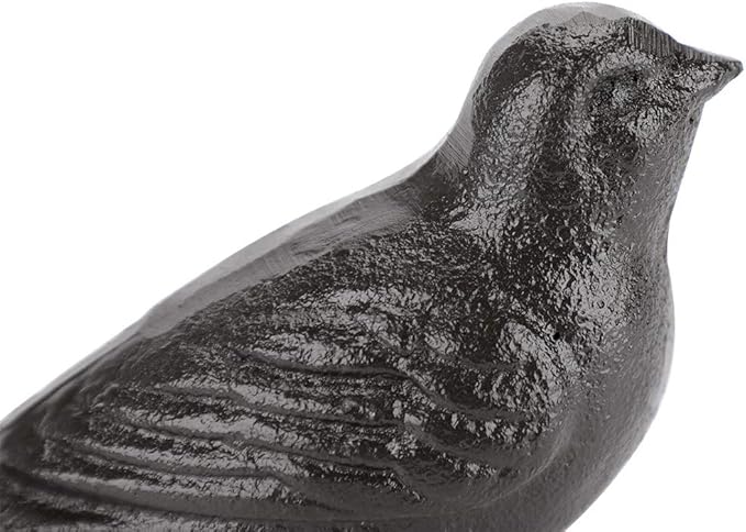 Sumnacon Cast Iron Cute Bird Door Stop - Heavy Duty Rustic Door Stopper, No Drilling Required, Vintage Iron Door Wedge for All Floor Surfaces in Home, Office, Commercial, and Industrial Settings