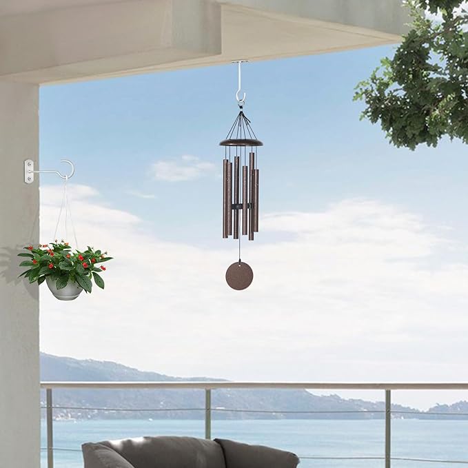 ASZUNE Metal Hanging Plant Hooks 6in 4Pack Decorative Wall Plant Hanger for Hanging Lanterns Bird Feeder Flower Basket Home Decor Indoor & Outdoor White
