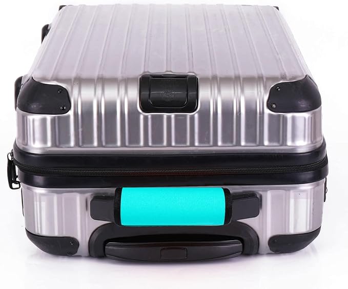 Gowraps Luggage Handle Wrap 12 Pack-Bulk Luggage Handle Wraps For Suitcases Neoprene Handle Wraps/Cover/Grips For Carry on/Bag/Car Travel Accessories For Luggage (Aqua 4.0)