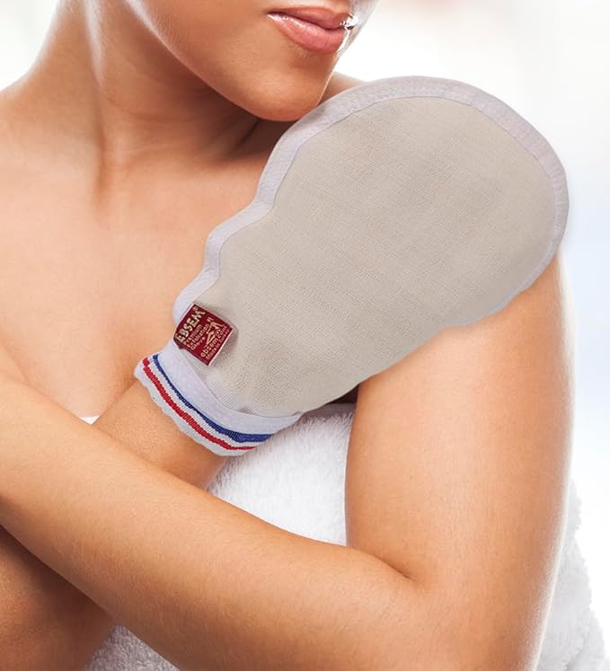 Turkish Bath Hamam Hammam Spa Exfoliator Peeling Glove Kese Mitt Exfoliating Gloves for face, Body, arms, Legs,feet (Grade2 Fine Texture)