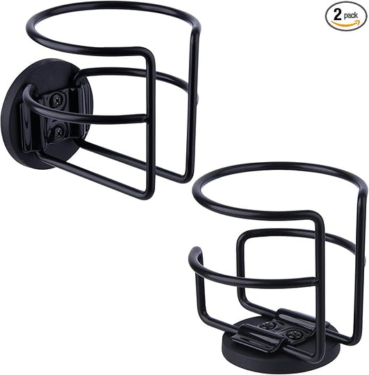 Strong Magnetic Cup Holder, Fully Covered Anti Drop Drink Holder, Horizontal or Vertical Mount on Metal Surface, Portable Magnet Bottle Holder for School Bus Tractor Truck Mower Refrigerator 2 Pack