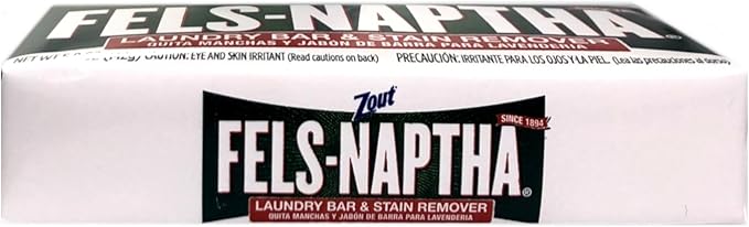 Fels Naptha Laundry Soap & Stain Remover Bar, Pack of 4