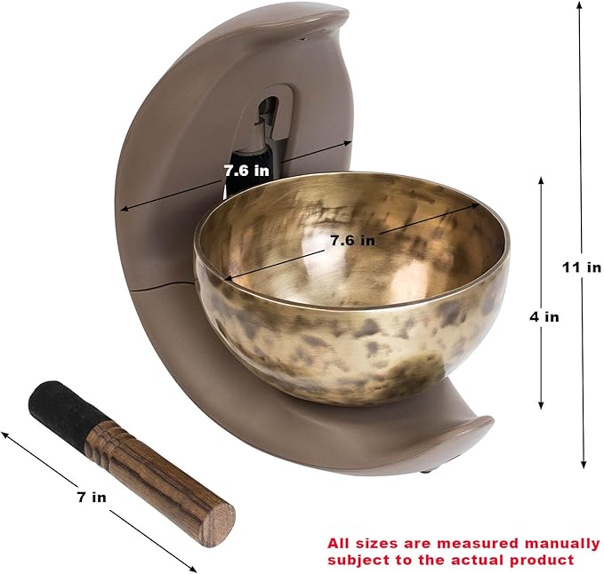 Automatic Singing Bowl for Meditation, Yoga, Mindfulness, Sleep and Energy Healing, Sound Therapy, Handmade in Nepal,Automatic Percussion (Automatic Singing Bowl Set)