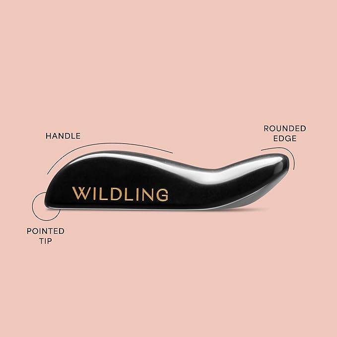 WILDLING Empress Wand | Facial Massage Wand I Designed to Sculpt Jawline + Relieve Tension in The Face, Jaw, Neck + Shoulders I 100% Authentic Bian Stone