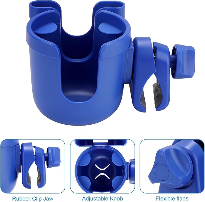 Accmor 2-in-1 Walker Cup Holder with Phone Holder, Wheelchair Cup Holder, Rollator Cup Holder, Cup Phone Holder for Walker, Wheelchair, Rollator, Mobility Scooter