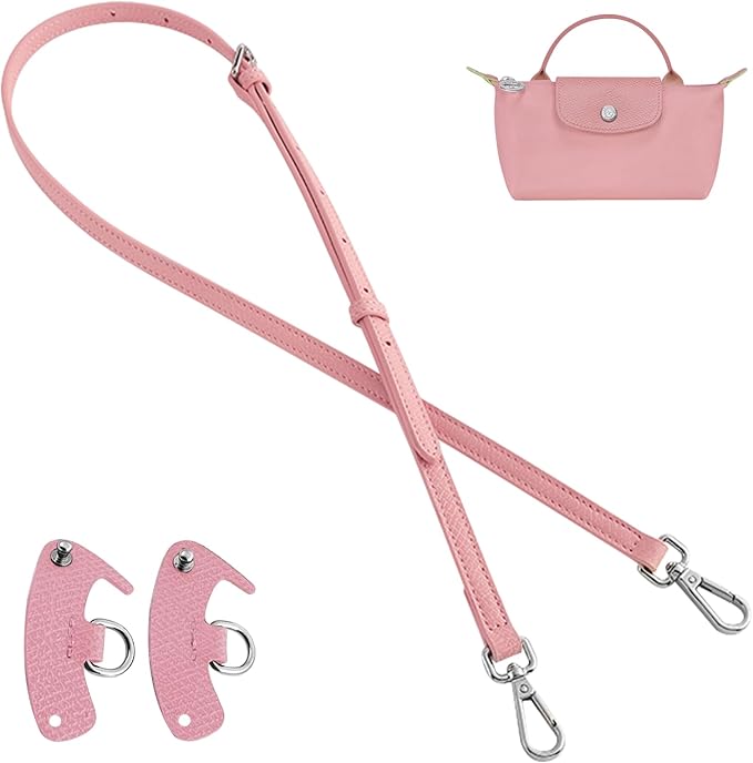 Jiesinlov Leather Bag Shoulder Strap Replacement Crossbody Adjustable Conversion Kit Fit for Mini Pouch