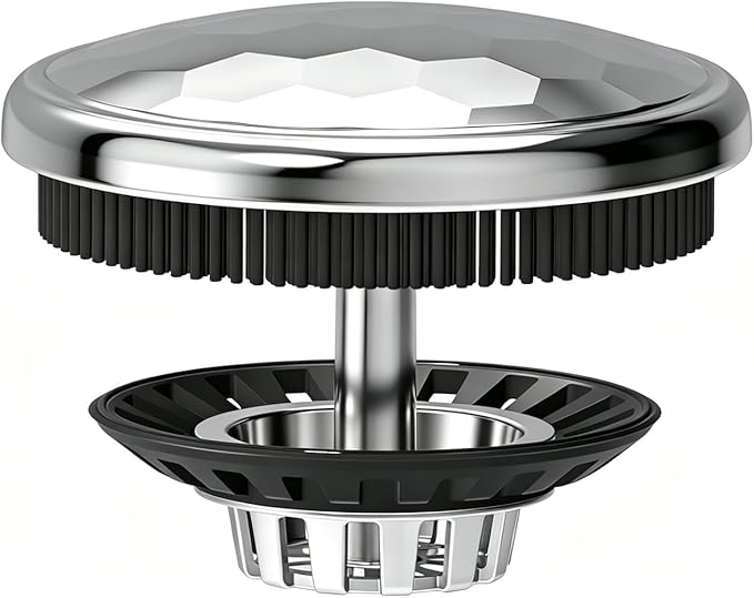 XAJOON Bathtub Drain Hair Catcher，Bath Tub Drain Protector，Drain Strainer,Fits 1-3/8” ~1-3/4” Drains (Not Fit for the Kitchen/Shower Drain.Patented Design,Chrome)