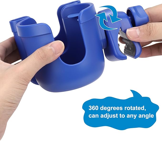 Accmor 2-in-1 Walker Cup Holder with Phone Holder, Wheelchair Cup Holder, Rollator Cup Holder, Cup Phone Holder for Walker, Wheelchair, Rollator, Mobility Scooter
