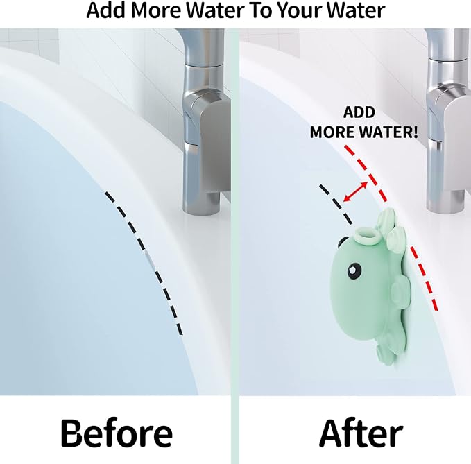 Bathtub Overflow Drain Cover - Silicone Bathroom Overflow Drain Cover, Bathtub Overflow Cover, Bathroom Spa Accessories, Adds Inches of Water for Deeper & Warmer Bath, Aqua Green