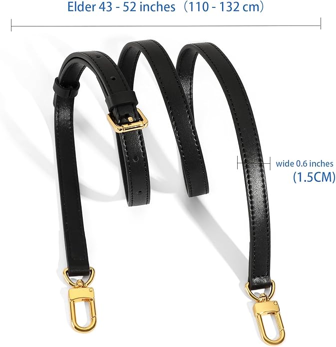 Vachetta Leather Adjustable Crossbody Strap for Leather Shoulder Strap Belt Replacement Suitable for L V Handbags