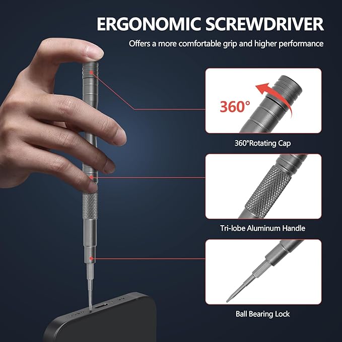 30-in-1 Premium Precision Magnetic Screwdriver Set, Professional Mini Repair Kit for Electronics, Computer, Laptop, PC Building, Phone, Watch & Eyeglass – Alloy Tool Steel Micro Bits