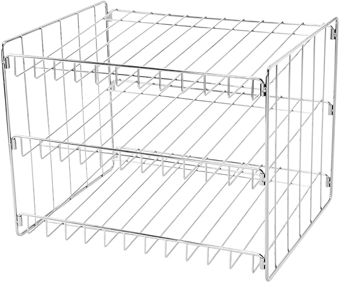Kitchen Details 3 Tier Can Organizer | Canned Food Storage Rack | Kitchen Cabinet and Pantry Organization | Holds 36 Cans | Space Saving | Chrome